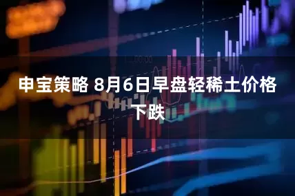申宝策略 8月6日早盘轻稀土价格下跌