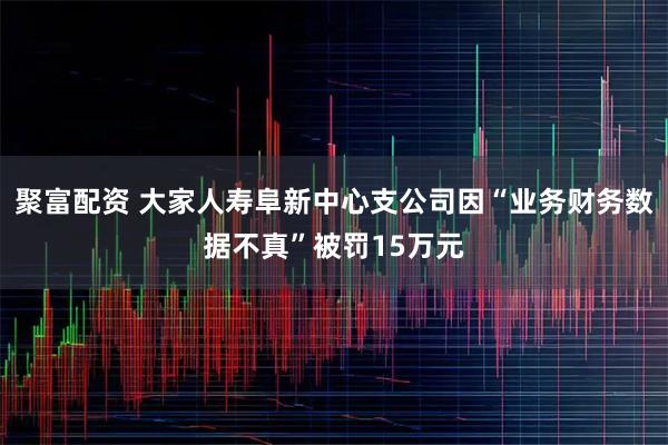 聚富配资 大家人寿阜新中心支公司因“业务财务数据不真”被罚15万元